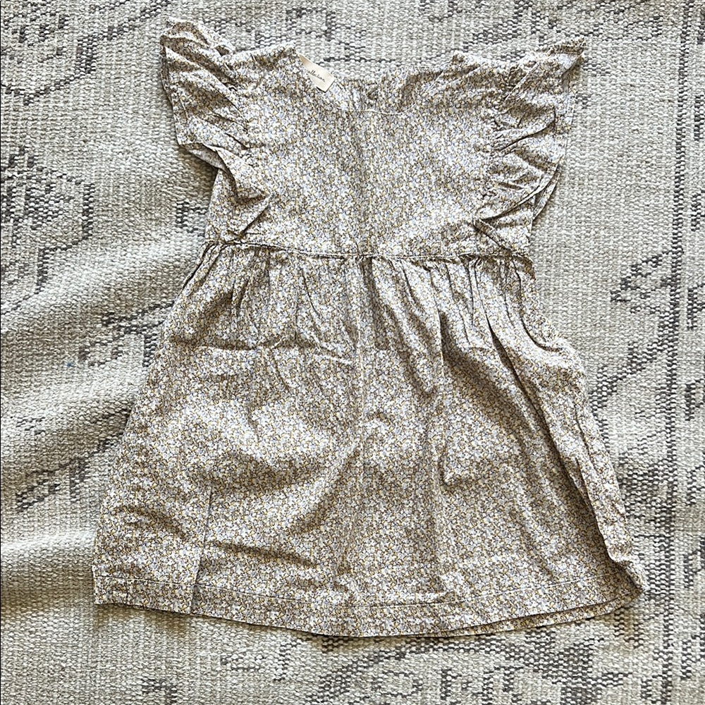 Floral Kids Dress in Cream